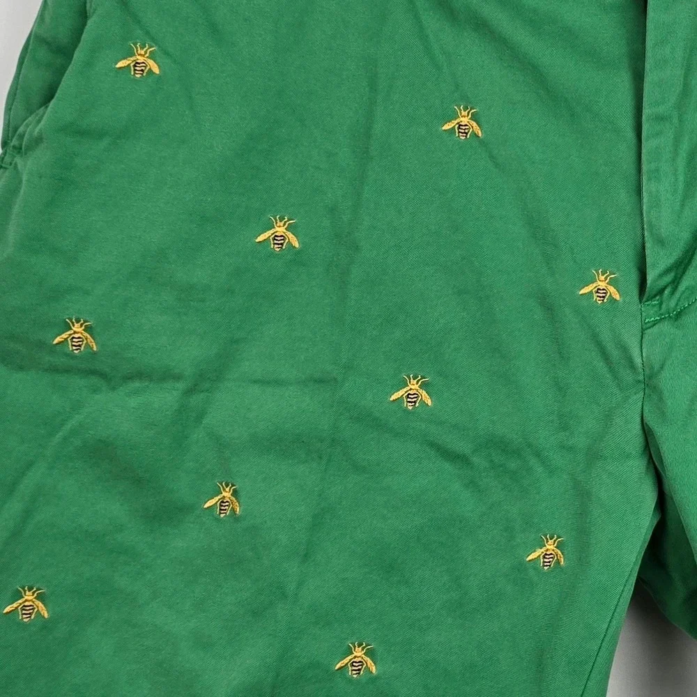 Polo Ralph Lauren Mens Green Bumblebee Embroidered Chino Shorts Size 40 Bee Prep